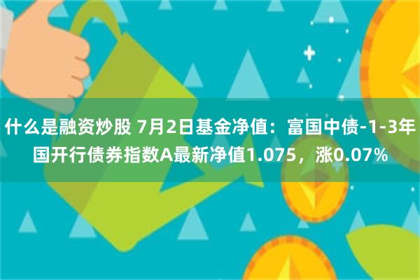 什么是融资炒股 7月2日基金净值:富国中债-1-3年国开行债券指数A最新净值1.075,涨0.07%