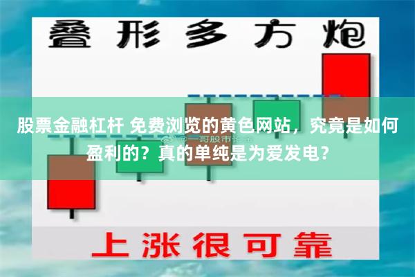 股票金融杠杆 免费浏览的黄色网站,究竟是如何盈利的?真的单纯是为爱发电?