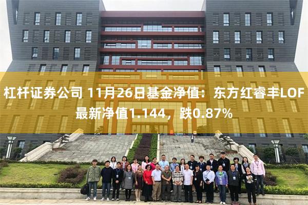 杠杆证券公司 11月26日基金净值:东方红睿丰LOF最新净值1.144,跌0.87%