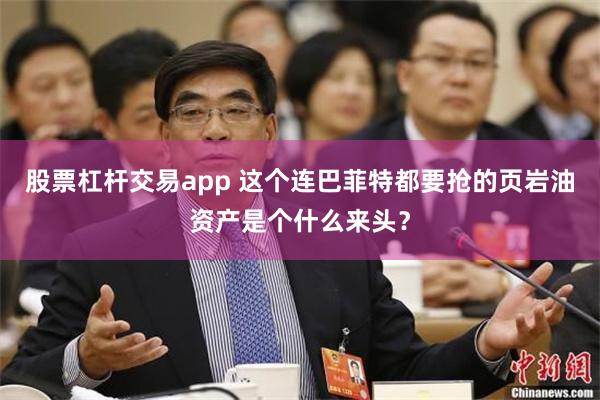 股票杠杆交易app 这个连巴菲特都要抢的页岩油资产是个什么来头?