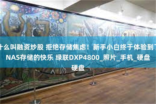 什么叫融资炒股 拒绝存储焦虑!新手小白终于体验到了NAS存储的快乐 绿联DXP4800_照片_手机_硬盘